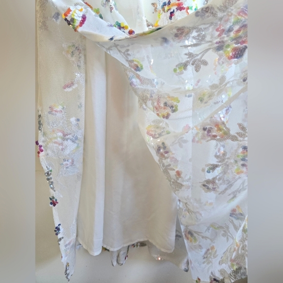 BUDDY LOVE,  Atlas Sequin Caftan Maxi Dress, White Sangria, Size Medium - NWT - Picture 10 of 14